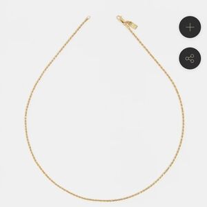 Deux Lions baby eternal chain in 14K gold vermeil 16"